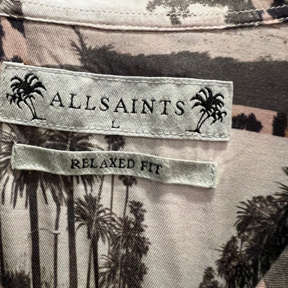 All Saints Jungle Print Relaxed Fit Shirt - Picture 3 of 5